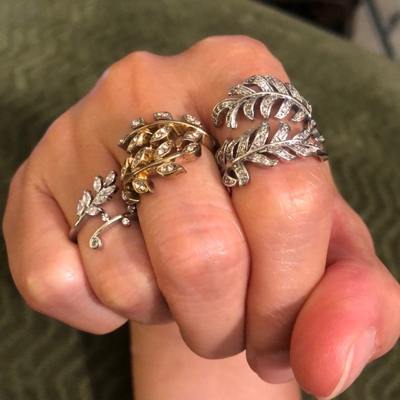 LOFT Jewelry - 🍃 Set of three fairy leaf wood princess rings 5,6,7